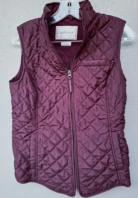 Chaleco Van Heusen’s TALLA XS Mujer Ciruela Púrpura Acolchado 100% Poliéster Forrado de Vellón  Foto 1 de 4
