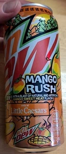 Mountain Dew Mango Rush Little Caesars Limited Edition 16 oz Can of Soda - Picture 1 of 9