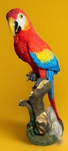 Multicolor Harz Ara Papagei Vogel Figur Wohndeko 14" tropisch - Bild 1 von 14
