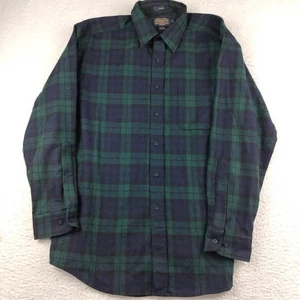Pendleton Lodge Wollflanell Hemd Herren L schwarz Uhr Tartan kariert blau grün - Bild 1 von 7