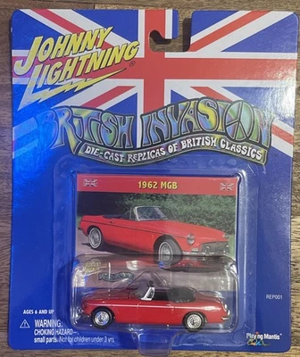 Johnny Lightning British Invasion - 1962 MGB - Rojo Diecast 1/64 - Nuevo en caja - 2000 Foto 1 de 4