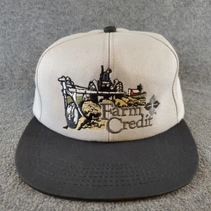 Vintage K Products Farm Credit Services Hat Cap Adjustable SnapBack Gray/Black - Picture 1 of 24