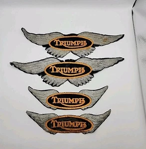 Lote de parches bordados vintage años 70 TRIUMPH motocicleta parches chaleco - Imagen 1 de 6