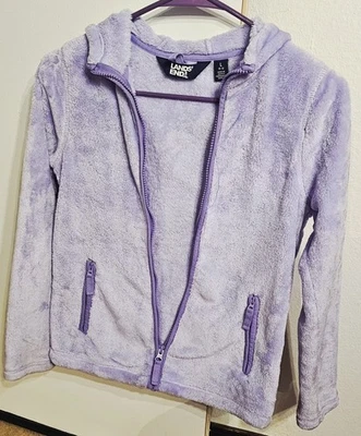 Lands' End Niñas Púrpura Más Suave Polar Sudadera con Capucha Cremallera Completa Chaqueta Talla Grande 10/12 Foto 1 de 4