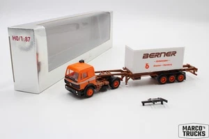 Herpa MB SK88 1748 Container Semi-Trailer Truck "Berner Antwerp Hamburg" 1:87 /H - Picture 1 of 1