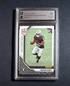 Ashton Jeanty 2025 Panini Rookie Premier ROSFL-2 1° Raiders Card Classificato NXG 10 - Foto 1 di 2