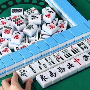 144Pcs Guangdong Mahjong Klar Gravur Glattes Gefühl Spaß Für Versammlungen - Bild 1 von 20
