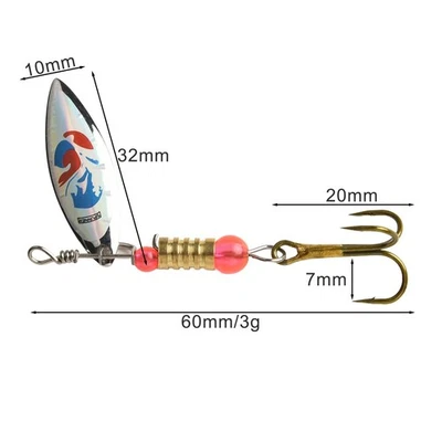 Brandneu Dauerhaft Spinner Angeln Forelle Frisches Wasser Leicht Rotieren - Bild 1 von 4