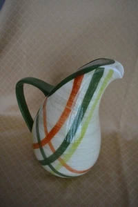 Large Pitcher JUG Metlox Vernonware MCM Tam O'shanter Plaid 3 qt homespun - Picture 1 of 6