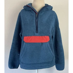 The North Face Navy/Orange Teddy Fleece Pullover Women's Size M - Picture 1 of 3