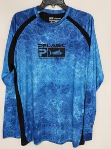 Camisa Pelágica Para Hombre Manga Larga Vaportek Equipo de Rendimiento de Pesca Azul Talla XL - Imagen 1 de 7