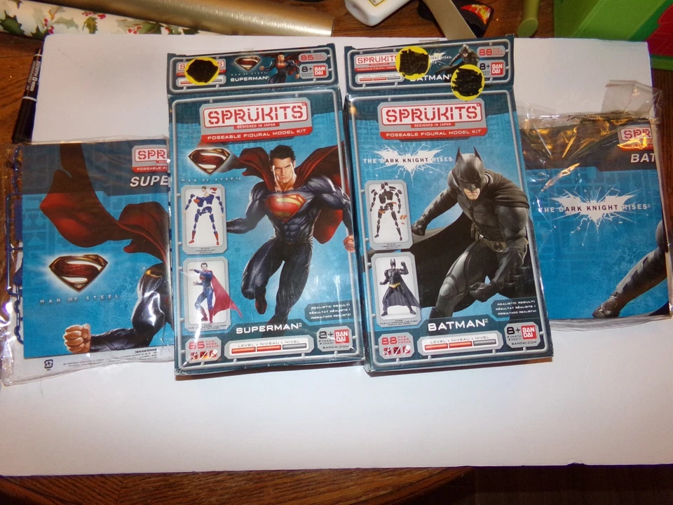 Sprukits Nivel 2 Superman Hombre y Batman Figuras Modelo Kit 2 Foto 1 de 4