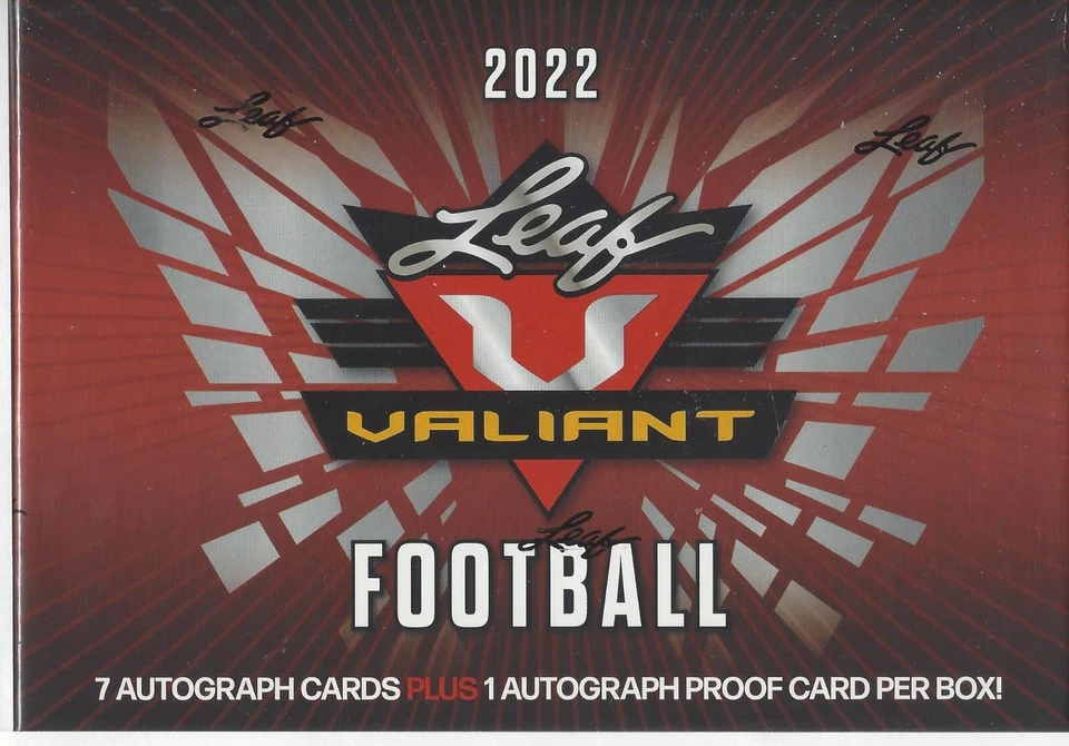 2022 LEAF VALIANT FOOTBALL FACTORY SEALED HOBBY BOX - Image 1 of 1