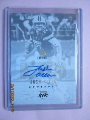 JOSH ALLEN 2018 Panini 99/99 Luminance RI-JOS ROOKIE RC AUTOGRAPH Buffalo Bills - Image 1 of 2