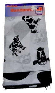 SIMPLY HOLSTEIN Bandana Negro/Blanco VACA VACA VACA 50/50 HAV-A-HANK EE. UU. NUEVO CON ETIQUETAS RN15187 - Imagen 1 de 6