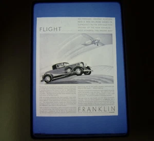 Franklin Flight Air Cooled Vintage 35MM Dia Werbung Werbung Automobilia Promo - Bild 1 von 3