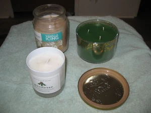 Lot of 3 Candles Yankee Large Shimmering Christmas Tree, Interiors Vanilla+ More - Picture 1 of 1