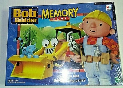 New SEALED 2001 Milton Bradley BOB THE BUILDER Memory Game Hasbro Ages 3 to 6 - Image 1 of 2
