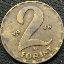 1978 Hungary  2 Forint  Coin  Brass XF      #K252