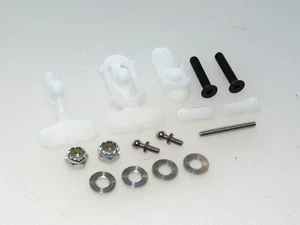 ASC6042 TEAM ASSOCIATED RC10 VINTAGE BUGGY METALLIC KIT SERVO SAVER STEERING SET - Picture 1 of 1