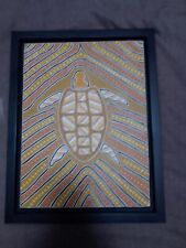 Original Aboriginal turtle painting framed