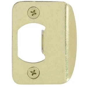(10)- Kwikset Polished Brass1/4 In. Radius Door Lock Strike Plate 83796-021 - Picture 1 of 1