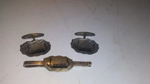 JUEGO DE CORBATA GEMELOS NORUEGA PLATA ESTERLINA AKSEL HOLMSEN MEDIADOS DE SIGLO MODERNO 925 - Imagen 1 de 11