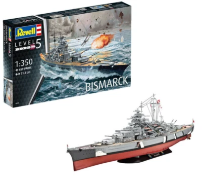 Revell 05040 Schlachtschiff Bismark Plastik Modellbausatz 1:350 NEU - Bild 1 von 4