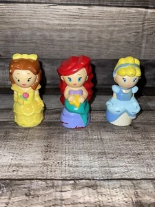 RARE DISNEY PRINCESS MEGA BLOKS BLOCK BUDDIES ARIEL BELLE CINDERELLA 2003 FIGURE - Picture 1 of 11