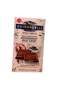 Ghirardelli Chocolate Squares Milk Chocolate Peppermint Crisp 4.1 oz Limited Ed - Picture 1 of 3