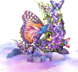 Butterfly Birthday Card, Mothers Day Pop up Card for Mom, Wife, Grandma, Pop up - Picture 1 of 12