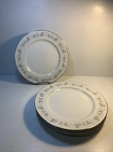 Set of Four Fine China Rosemary #5555 Dinner Plates 10 7/8" Japan - Picture 1 of 10