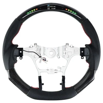 Real Carbon Fiber LED Steering Wheel For Toyota Hilux/Revo/Fortuner 2015-2022 - Image 1 of 4