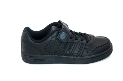 K SWISS COURT PALISADES STRAP 57006-006-M BLACK/CHARCOAL LITTILE KIDS (PS) SHOE - Image 1 of 4