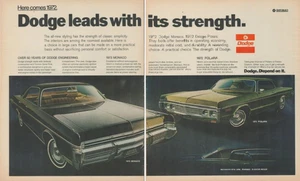 1971 Dodge Automobile Car For 1972 Monaco & Polara 2 Page Vintage Print Ad - Picture 1 of 1