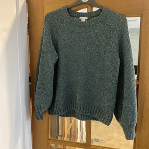 💚 H&M grüner Strickpullover Gr. M sehr guter Zustand weiche Mischung - Bild 1 von 11
