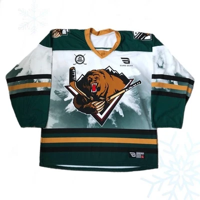ECHL Utah Grizzlies Fox Game Gear Sublimated Minor League Hockey Jersey XL - Image 1 of 4