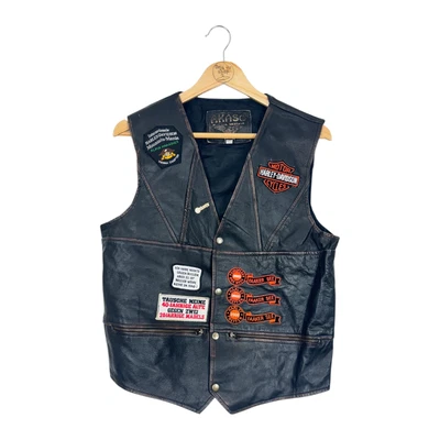 Gilet de motard en cuir Akaso taille M - Photo 1/4