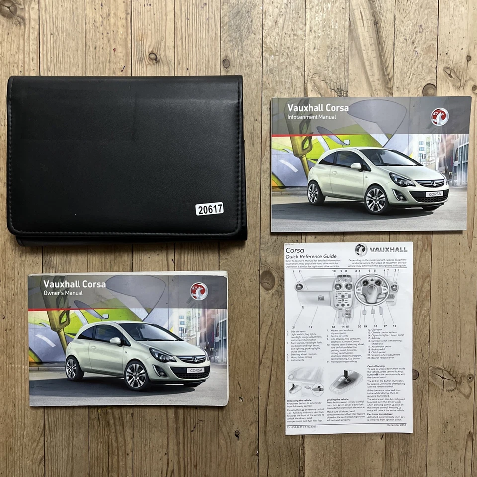 10-14 VAUXHALL CORSA OWNERS HANDBOOK MANUAL & NAVIGATION & WALLET 2011 Ref20617 - Image 1 of 4