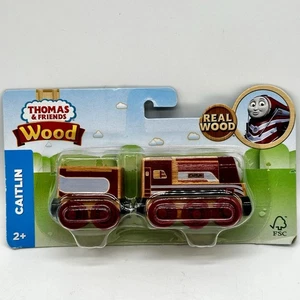 Tren Fisher Price Thomas 2017 madera motor Caitlin y licitador - Imagen 1 de 3