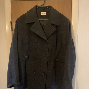 Women’s St. John’s charcoal gray wool peacoat size XL - Picture 1 of 5