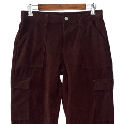 Pantalón cargo pana mujer No Boundaries talla M (8-10) marrón macizo Foto 1 de 4