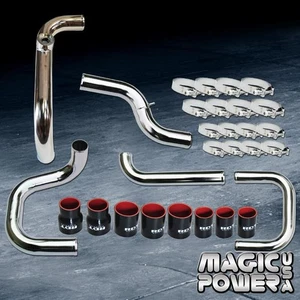 Chrome Intercooler Piping Couplers SSQV BOV Flange Kit for 1992-1995 Honda Civic - Picture 1 of 1