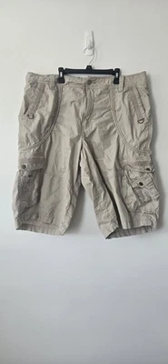 Pantalones Cortos Hombre Route 66 Carga Color Caqui Cintura 40 100% Algodón 5 Bolsillos Foto 1 de 4