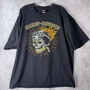 Harley Davidson Shirt Mens Skull Flames Lafayette, IN T-Shirt 3XL - Picture 1 of 8