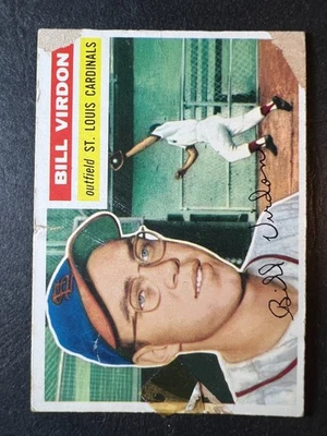 1956 Topps Билл Вирдон #170 белая задняя крышка плохая, потеря бумаги  - Изображение 1 из 2
