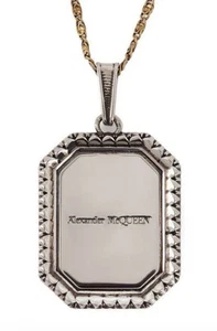 Alexander McQueen Kamee Teller Halskette | 15 Zoll Neu mit Etikett - Bild 1 von 3