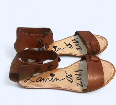 Lanvin Ete 2011 Leather Sandals Metal Stud Detail Size 37 - Image 1 of 4