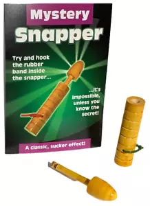 Deluxe JUMBO SNAPPER LEGNO giocattolo misterioso scherzo bavaglio trucco magico tasca puzzle legno - Foto 1 di 9