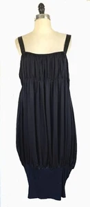 Casch Gro Abrahamsson 310 $ schwarz Seide Satin Plissee Kleid Träger ~ 34 - Bild 1 von 4